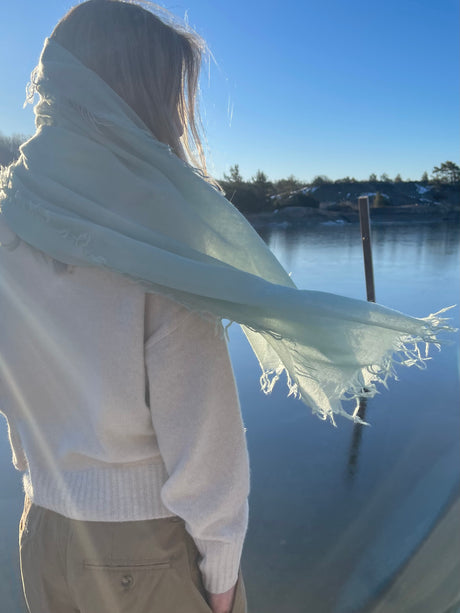 Whisperlight shawl in Sage
